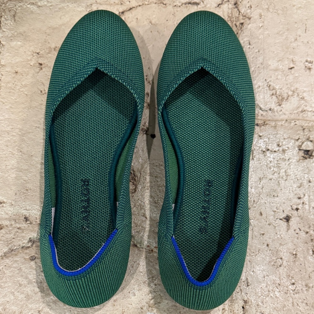 Rothy's Green Ballet Flats